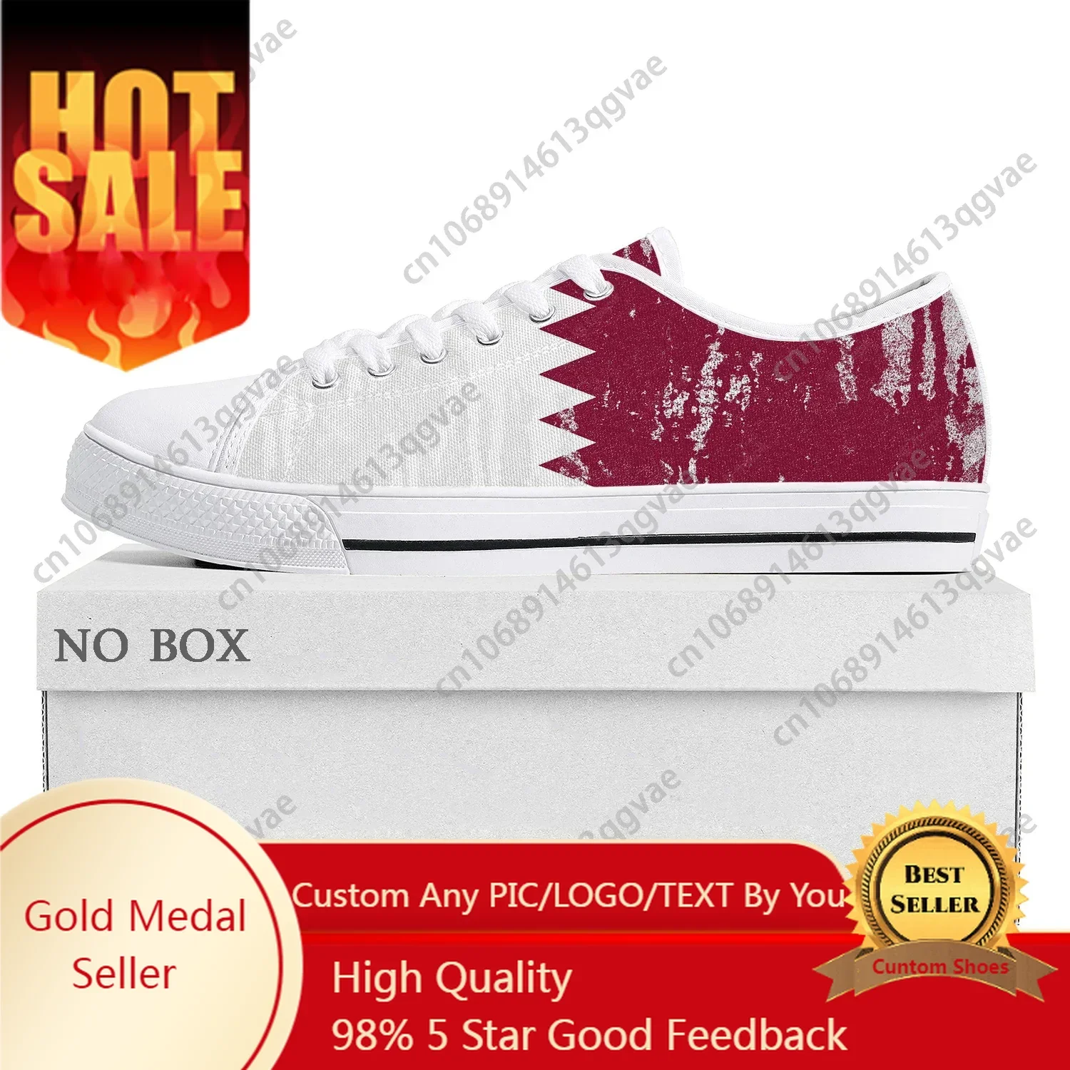 Women Fashion Qatar - Qatar Vlag Lage Sneakers Hoge Kwaliteit