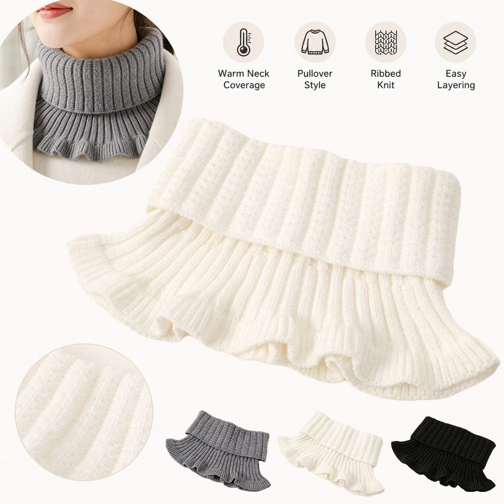 Turtleneck Bodysuit - Nieuwe gebreide turtleneck dickey-kraag, effen hoge