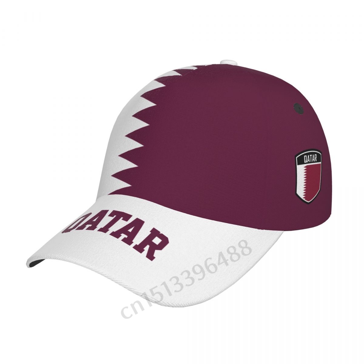Women Fashion Qatar - Vlag van Qatar 3D Voetbalhoeden Zon