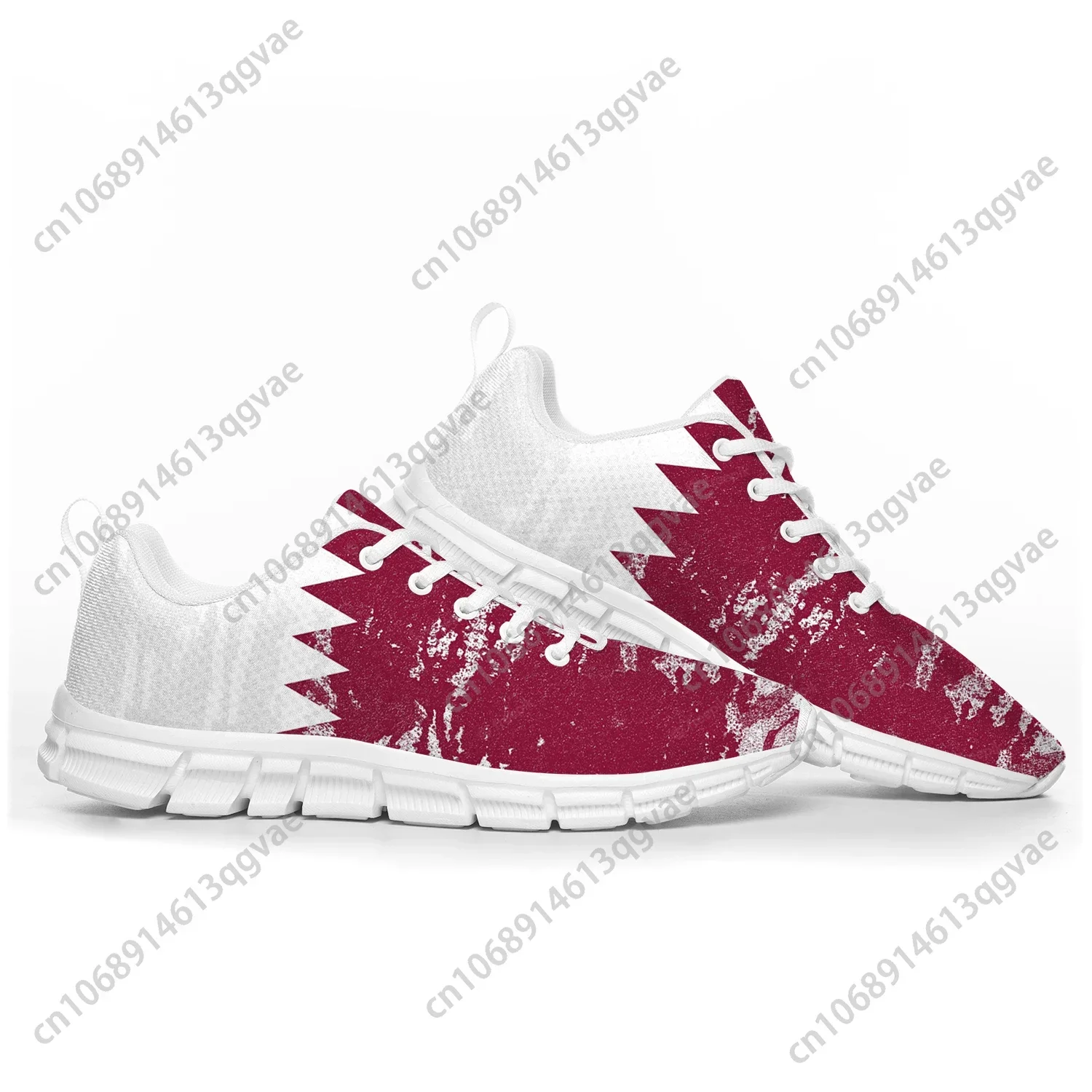 Women Fashion Qatar - Qatar Vlag Sportschoenen Heren Dames Sneakers