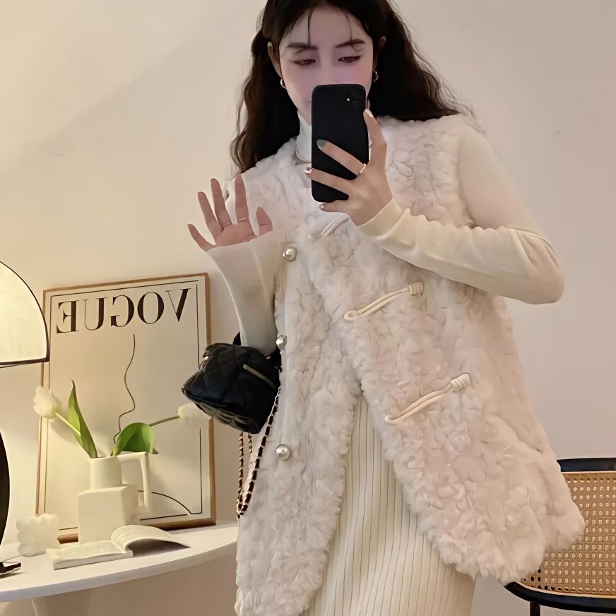 Damesvesten Lam Pluche Wit Her - Women'S Fashion Gilet recensie en prijs