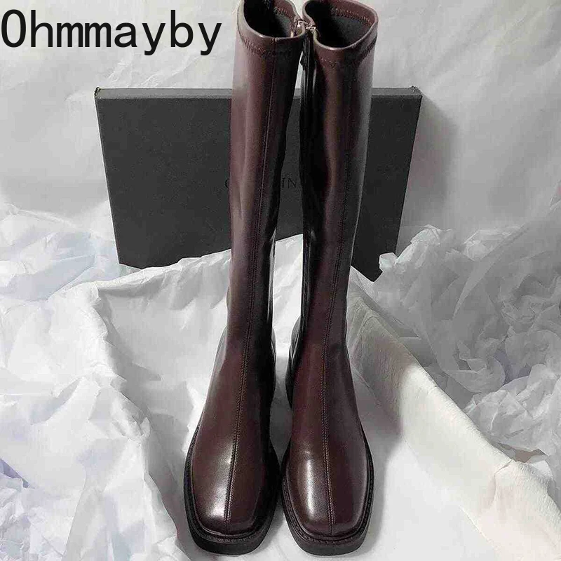 Vintage Dikke Hak Vrouwen Knie - Winter Fashion Women Boots recensie en prijs