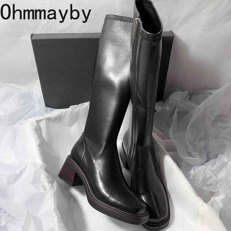 Vintage Dikke Hak Vrouwen Knie - Winter Fashion Women Boots recensie en prijs