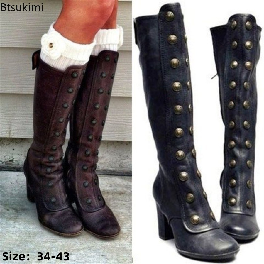 Retro zwarte mode-nitte decorl - Winter Fashion Women Boots recensie en prijs