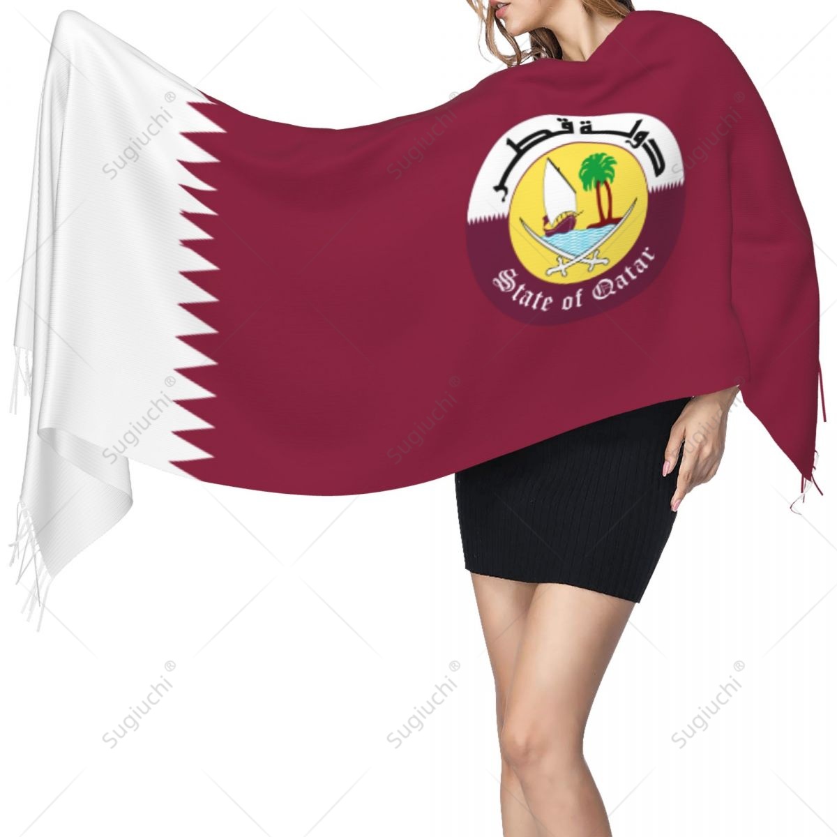 Qatar embleem vlag sjaal Pashm - Women Fashion Qatar recensie en prijs