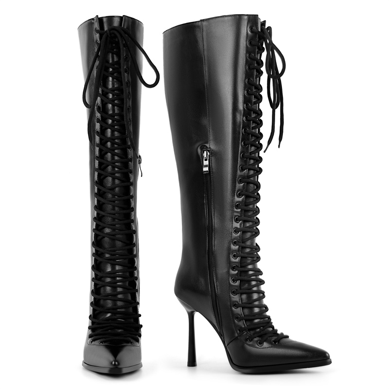 Onlymaker puntige neus veters  - Women'S Fashion Leather Boots recensie en prijs