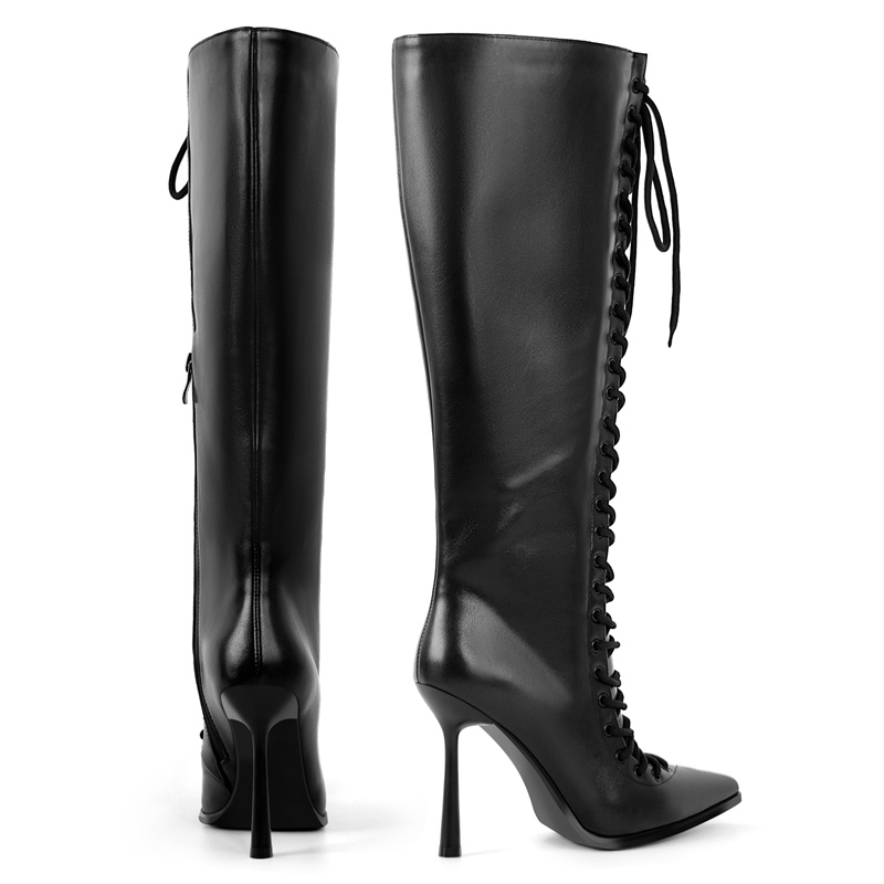 Onlymaker puntige neus veters  - Women'S Fashion Leather Boots recensie en prijs