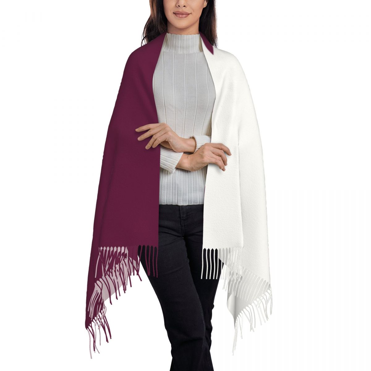Qatar vlag dames kwastje sjaal - Women Fashion Qatar recensie en prijs