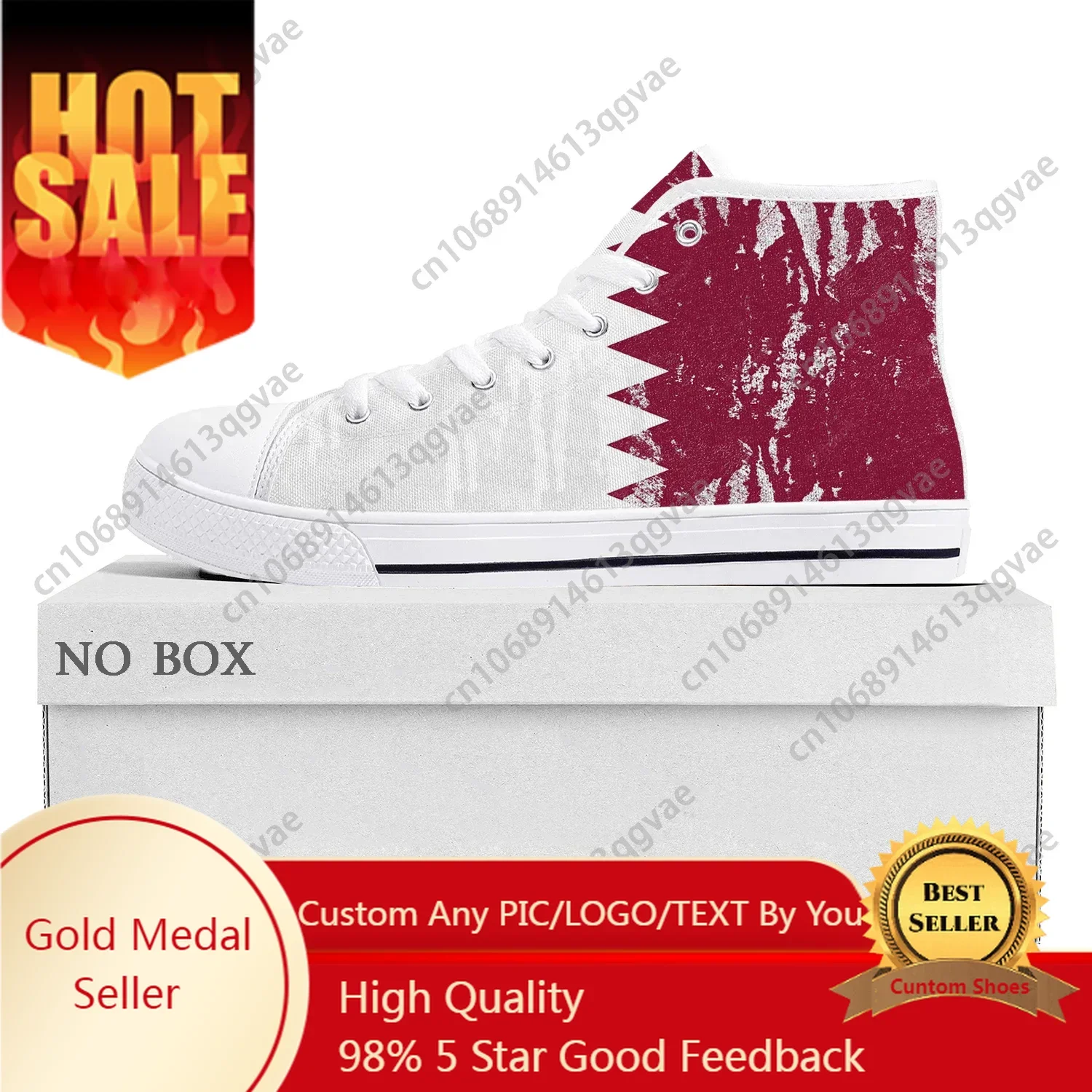 Qatar Vlag Hoge Sneakers van H - Women Fashion Qatar recensie en prijs
