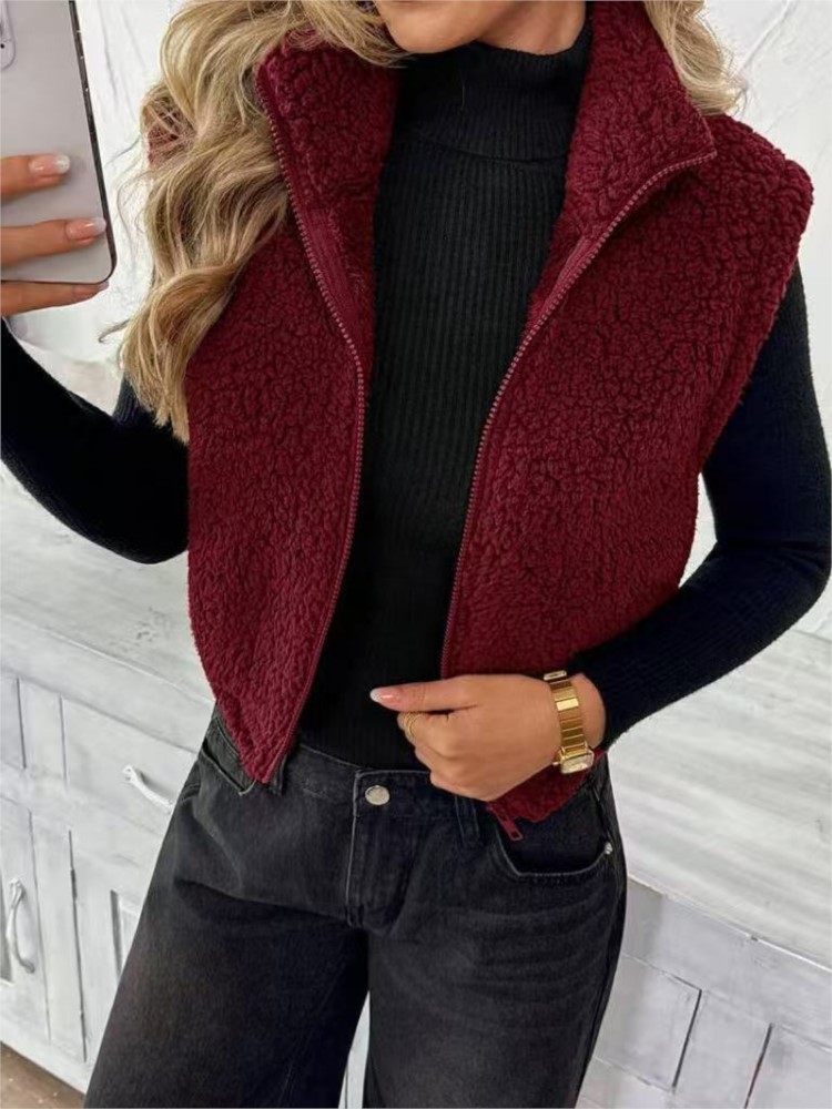 Dames Pluche Vest Herfstmode O - Women'S Fashion Gilet recensie en prijs