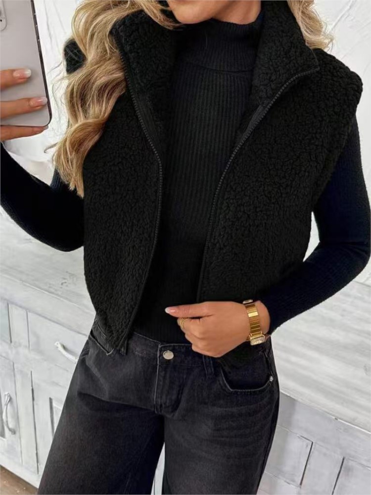 Dames Pluche Vest Herfstmode O - Women'S Fashion Gilet recensie en prijs