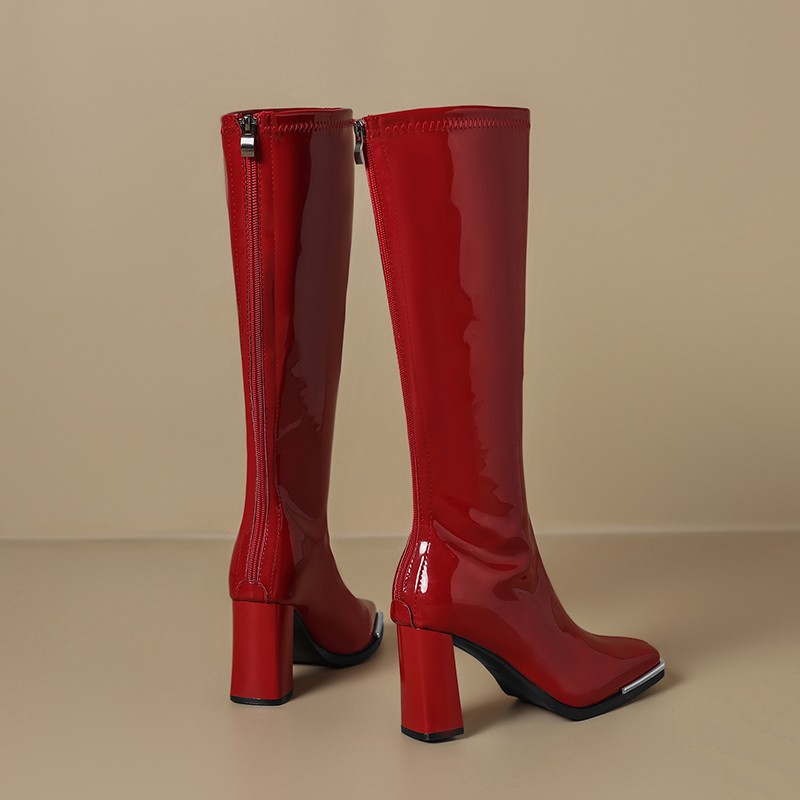 Kniehoge laarzen Herfst nieuwe - Women'S Fashion Leather Boots recensie en prijs