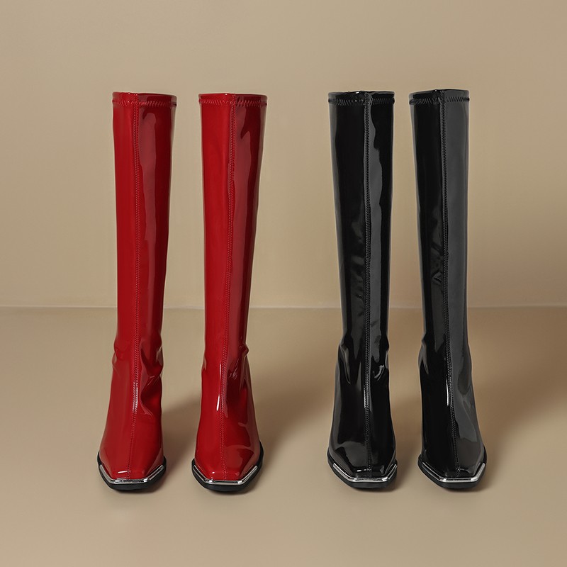 Kniehoge laarzen Herfst nieuwe - Women'S Fashion Leather Boots recensie en prijs